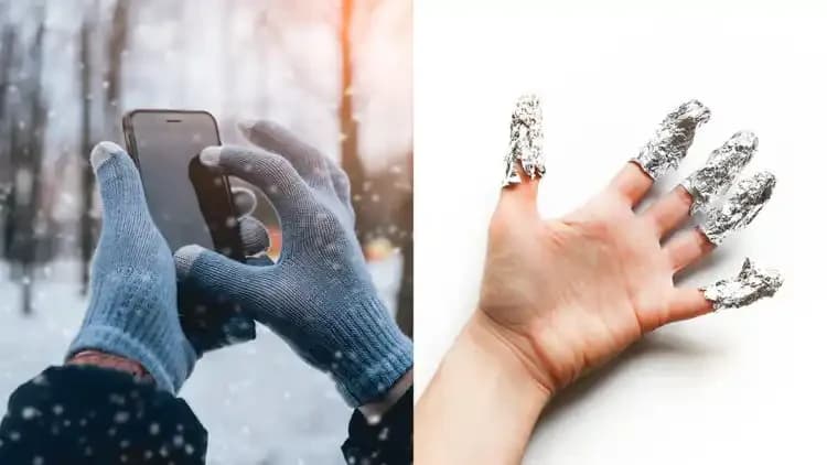 Use Aluminum Foil While Wearing Gloves To Be Able To Use Your Phone