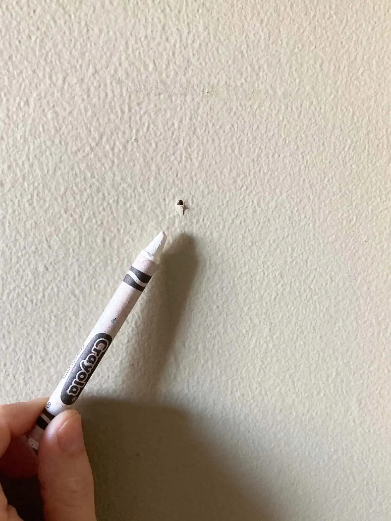 Filling In Nail Holes With The Correct Crayon